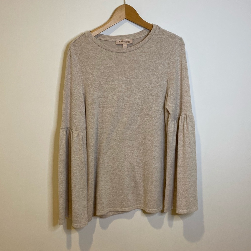 Anthro Philosophy bell sleeve sweater size S